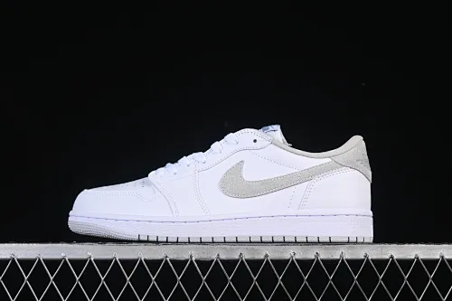 All categories Air Jordan Jordan series basketball shoes Air Jordan 1 Low Air Jordan 1 Low OG "Neutral Grey" AJ1 Joe 1 simple white gray low-top cultural casual sneakers CZ0775-100